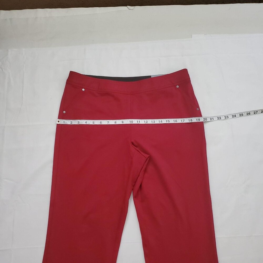 Skye's The Limit Red Back Zip Pockets Pull-On Ponte Pants Women's Size 12 NWT - Picture 14 of 15